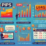 Conceptos clave del Forex: Pips, lotes, apalancamiento y spreads explicados